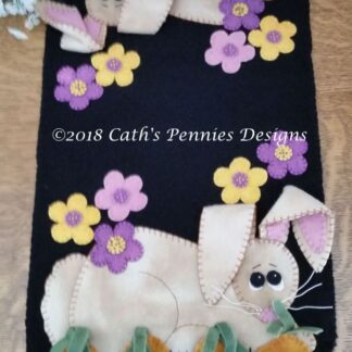 Caught With Carrots Wool Applique Table Runner