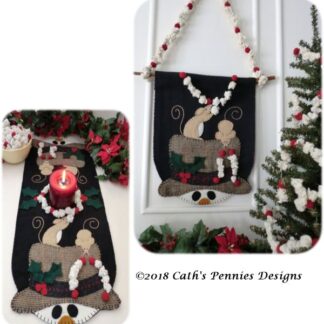 Popcorn Treats Wool Applique Table Runner, Wall Hanging & Popcorn Garland Pattern