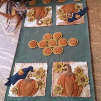 Pumpkin Harvest Wool Applique Table Runner