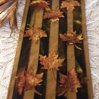 Autumn Splendor Wool Applique Table Runner