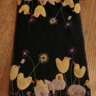 Spring Hatchings Wool Applique Table Runner