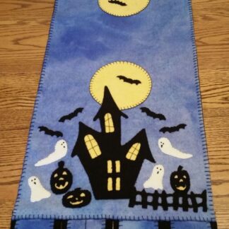 Booville! Wool Applique Penny Rug Table Runner