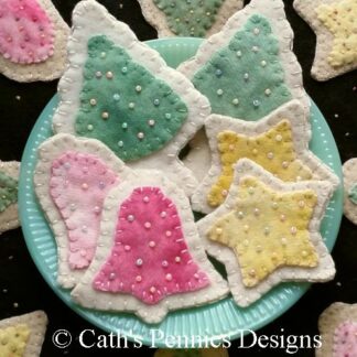 Sugar Cookies Wool Applique Ornaments