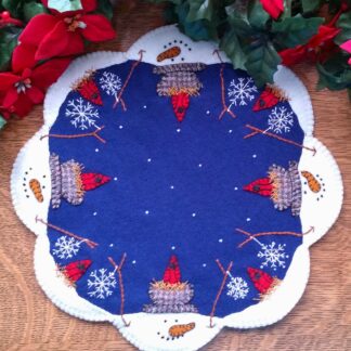 The Melt Wool Applique Candle Mat