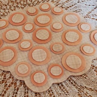 Sew Easy PRE-CUT! Penny Rug Wool Kit "Peachy Blush" (US only) FREE SHIPPING!