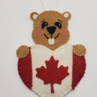 "Canadian Hugs!" Wool Applique Ornament FREE Digital Download