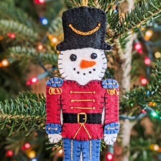 Wooly Toy Soldier Wool Applique Ornament E-Pattern